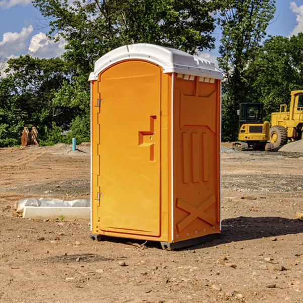 what is the cost difference between standard and deluxe portable toilet rentals in Biscoe